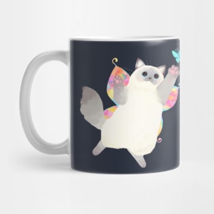 Fairy Cat Catching Butterfly (ragdoll cat) Mug